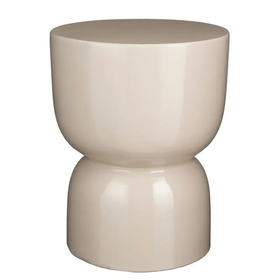 Mica Decorations Stage Bijzettafel - H45 x Ø35 cm - Cement - Beige Outlet