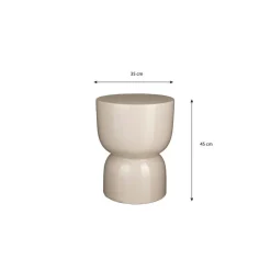 Mica Decorations Stage Bijzettafel - H45 x Ø35 cm - Cement - Beige Outlet