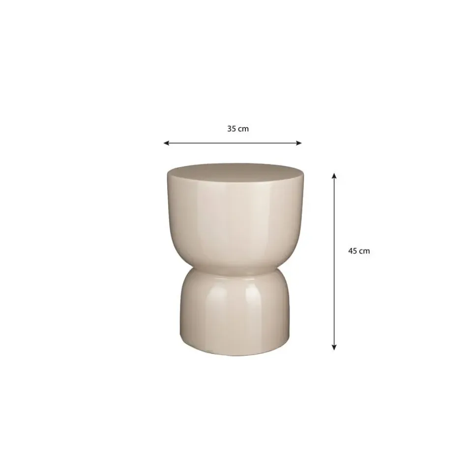 Mica Decorations Stage Bijzettafel - H45 x Ø35 cm - Cement - Beige Outlet