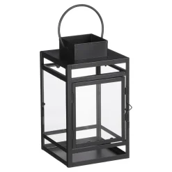 Mica Decorations Storm Lantaarn - L13,5 x B13 x H23 cm - Zwart Best