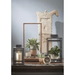 Mica Decorations Storm Lantaarn - L13,5 x B13 x H23 cm - Zwart Best