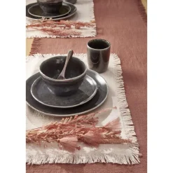 Mica Decorations Tabo Serviesset 4 persoons Keramiek Zwart Best