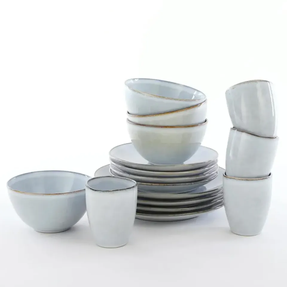 Mica Decorations Tabo Serviesset 4 persoons Keramiek Grijs Outlet