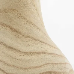 Mica Decorations Vaas - hout - bolvormig - 16 x 28 cm