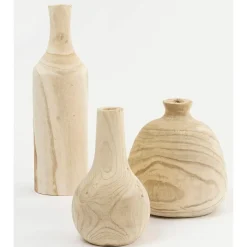 Mica Decorations Vaas - hout - bruin - 14 x 47 cm Online