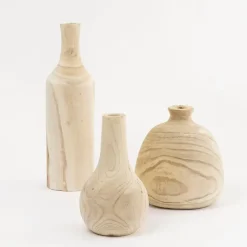 Mica Decorations Vaas - hout - bruin - 14 x 47 cm Online