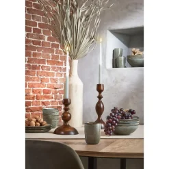 Mica Decorations Vaas - hout - bruin - 14 x 47 cm Online