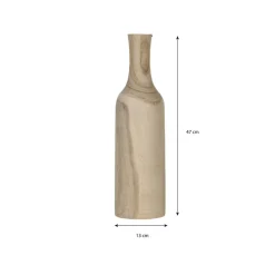 Mica Decorations Vaas - hout - bruin - 14 x 47 cm Online
