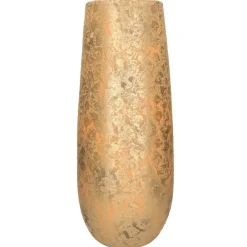 Mica Decorations Vaas - keramiek - flakes - goud - D21 x H55 cm New