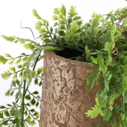 Mica Decorations Vaas - keramiek - flakes - goud - D21 x H55 cm New