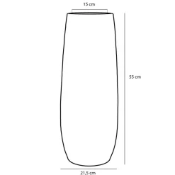 Mica Decorations Vaas - keramiek - flakes - goud - D21 x H55 cm New