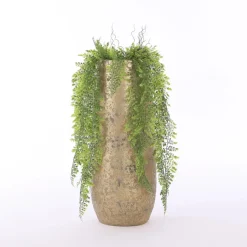 Mica Decorations Vaas - keramiek - flakes - goud - D21 x H55 cm New