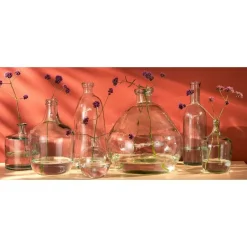 Mica Decorations Vaas Diego - flessenhals - gerecycled glas - 42 cm New