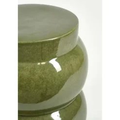 Mica Decorations Vendi Bijzettafel - H40 x Ø35 cm - Donkergroen Discount