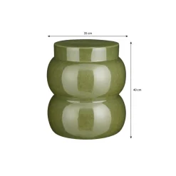 Mica Decorations Vendi Bijzettafel - H40 x Ø35 cm - Donkergroen Discount