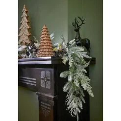 Mica Decorations Vesper Guirlande - L180 x B15 x H10 cm - Groen, Zwart Best