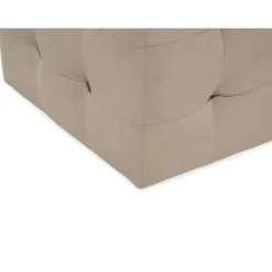 Beliani MICHIGAN - Ottomaan - Bruin - Fluweel Outlet