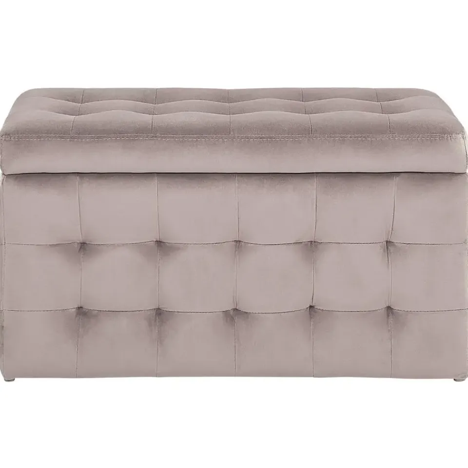 Beliani MICHIGAN - Ottomaan - Roze - Fluweel Hot