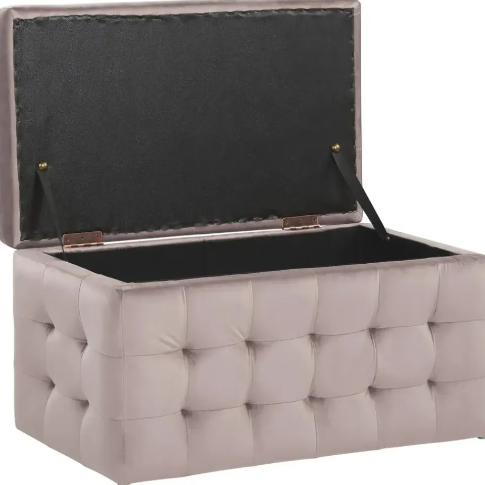 Beliani MICHIGAN - Ottomaan - Roze - Fluweel Hot