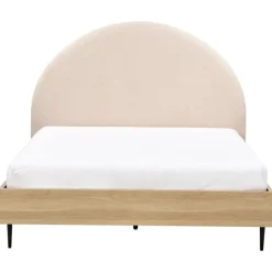 Beliani MILLAY - Bed - Beige - 140 x 200 cm - Bouclé Clearance