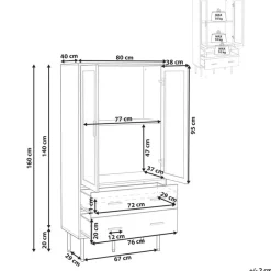 Leen Bakker MILORA - Buffetkast - Wit - MDF Sale