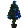 Merkloos Mini kunst kerstboom - 42 cm - met kerstverlichting - led lampjes Online