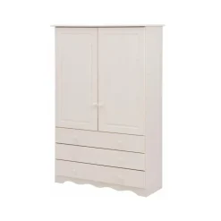 Loft24 Minik - Kledingkast met 2 deuren en 3 laden en wit grenen Sale