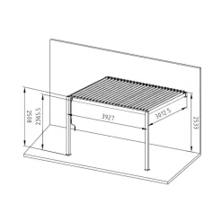 Mirador Classic overkapping muur 300 x 400 cm antraciet Online