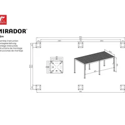 Mirador Classic terrasoverkapping 300 x 600 cmantraciet Sale