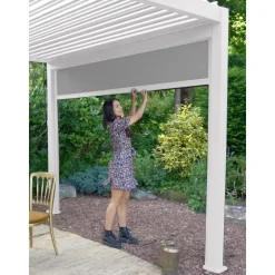 Mirador pull down zijscherm 4M windscherm wit Sale