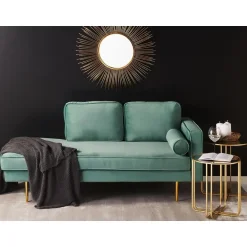 Beliani MIRAMAS - Chaise longue - Groen - Rechterzijde - Fluweel Sale