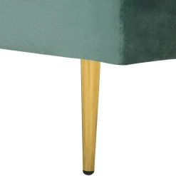 Beliani MIRAMAS - Chaise longue - Groen - Rechterzijde - Fluweel Sale