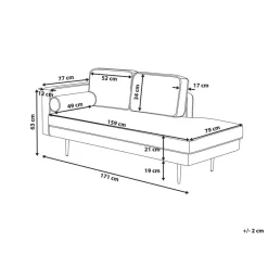 Beliani MIRAMAS - Chaise longue - Rood - Linkerzijde - Fluweel Online