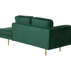 Beliani MIRAMAS - Chaise longue - Smaragdgroen - Linkerzijde - Fluweel
