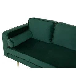 Beliani MIRAMAS - Chaise longue - Smaragdgroen - Linkerzijde - Fluweel