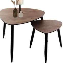 MISOU Bijzettafel Set van 2 - Bruin Outlet
