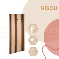 MISOU Kapstok 5 haken Grace - Bruin Online