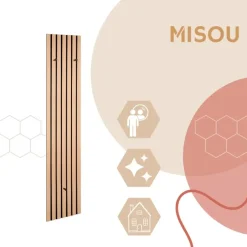 MISOU Kapstok 3 haken Grace - Bruin Discount