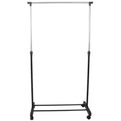 MISOU Kledingrek op Wieltjes Enkel Zwart Metaal Verstelbaar Clearance