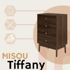 MISOU Ladekast 4 lades Tiffany - Bruin Sale