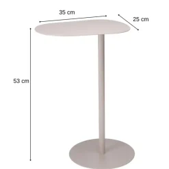 MISOU Organische Bijzettafel op Voet - Beige Hot