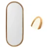 MISOU Passpiegel Ovaal Wandspiegel 35x90 cm Hout Spiegel Scandinavisch Online