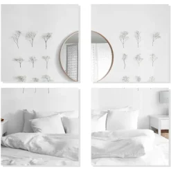 MISOU Plakspiegel Zelfklevende Spiegel Vierkant Set van 4 40x40cm Discount