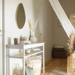 MISOU Spiegel Goud Wandspiegel Ovaal Wanddecoratie Badkamerspiegel 60x40cm Best