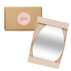 MISOU Spiegel Goud Wandspiegel Ovaal Wanddecoratie Badkamerspiegel 60x40cm Best