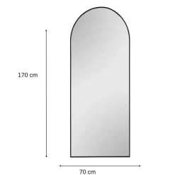 MISOU Spiegel Halfrond Julia - Zwart Online