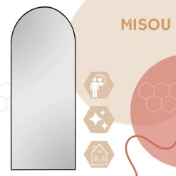 MISOU Spiegel Halfrond Julia - Zwart Online