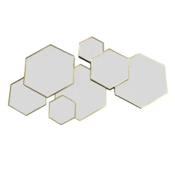 MISOU Spiegel Hexagon Goud 61,5x38cm Spiegels Wandspiegel Online