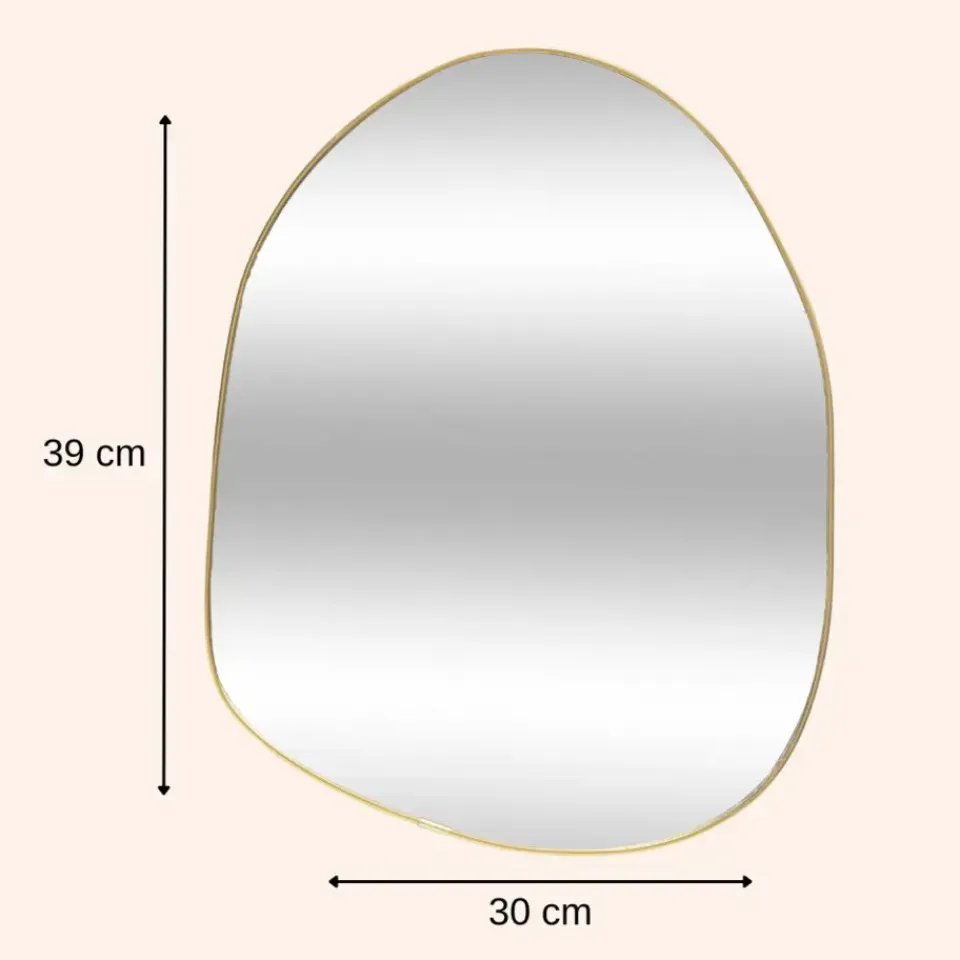 MISOU Spiegel Organische Vorm Goud 30x39cm Online
