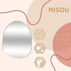 MISOU Spiegel Organische Vorm Goud 30x39cm Online